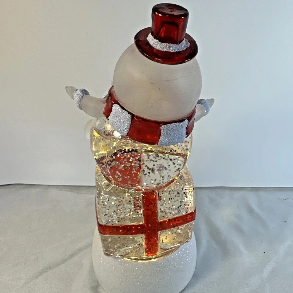 NAPCO LED Christmas Snowman Snow Globe Flying/Floating Glitter with light